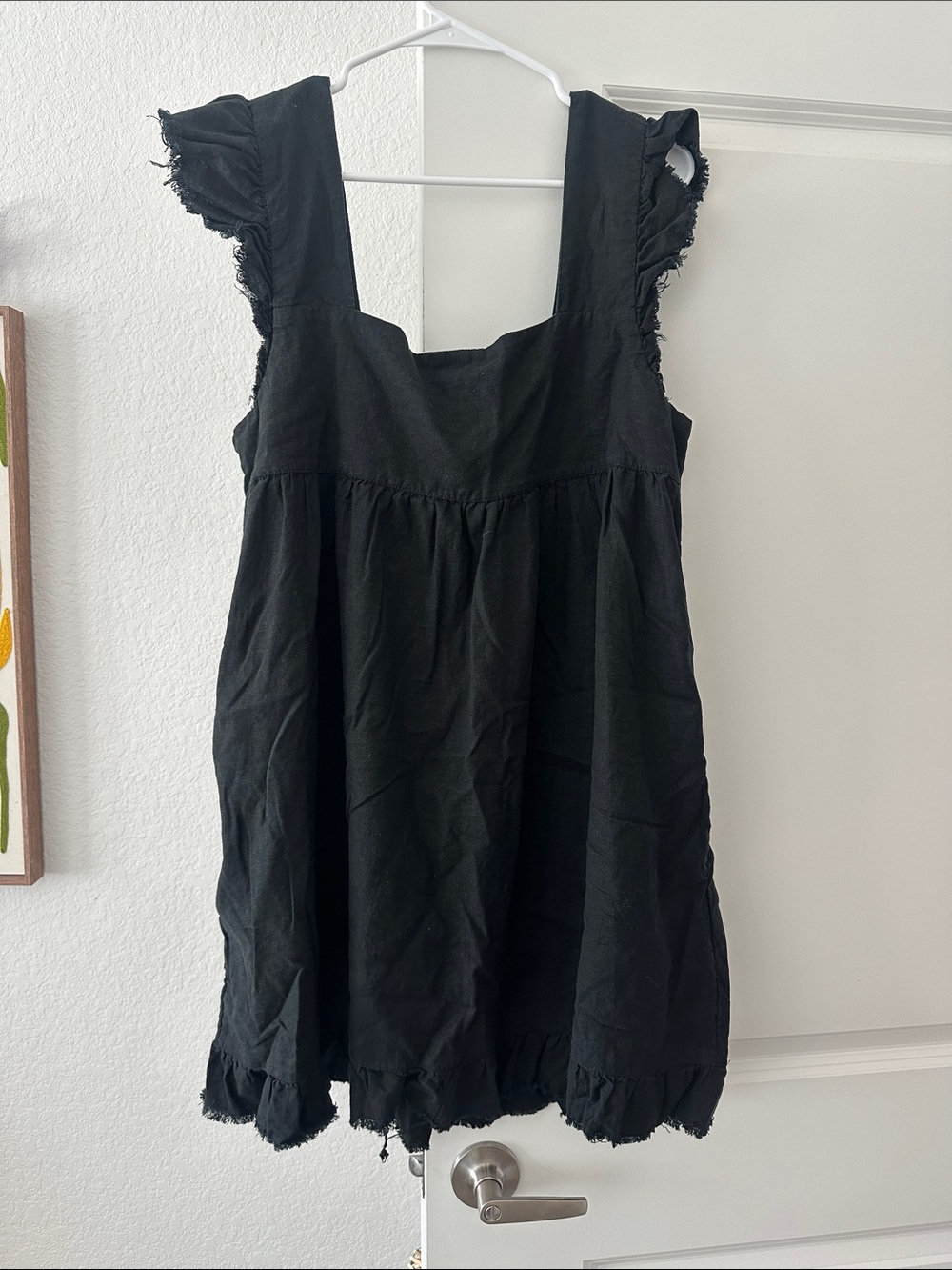 aerie Black Ruffle-Trim Mini Dress - Picture 3 of 3